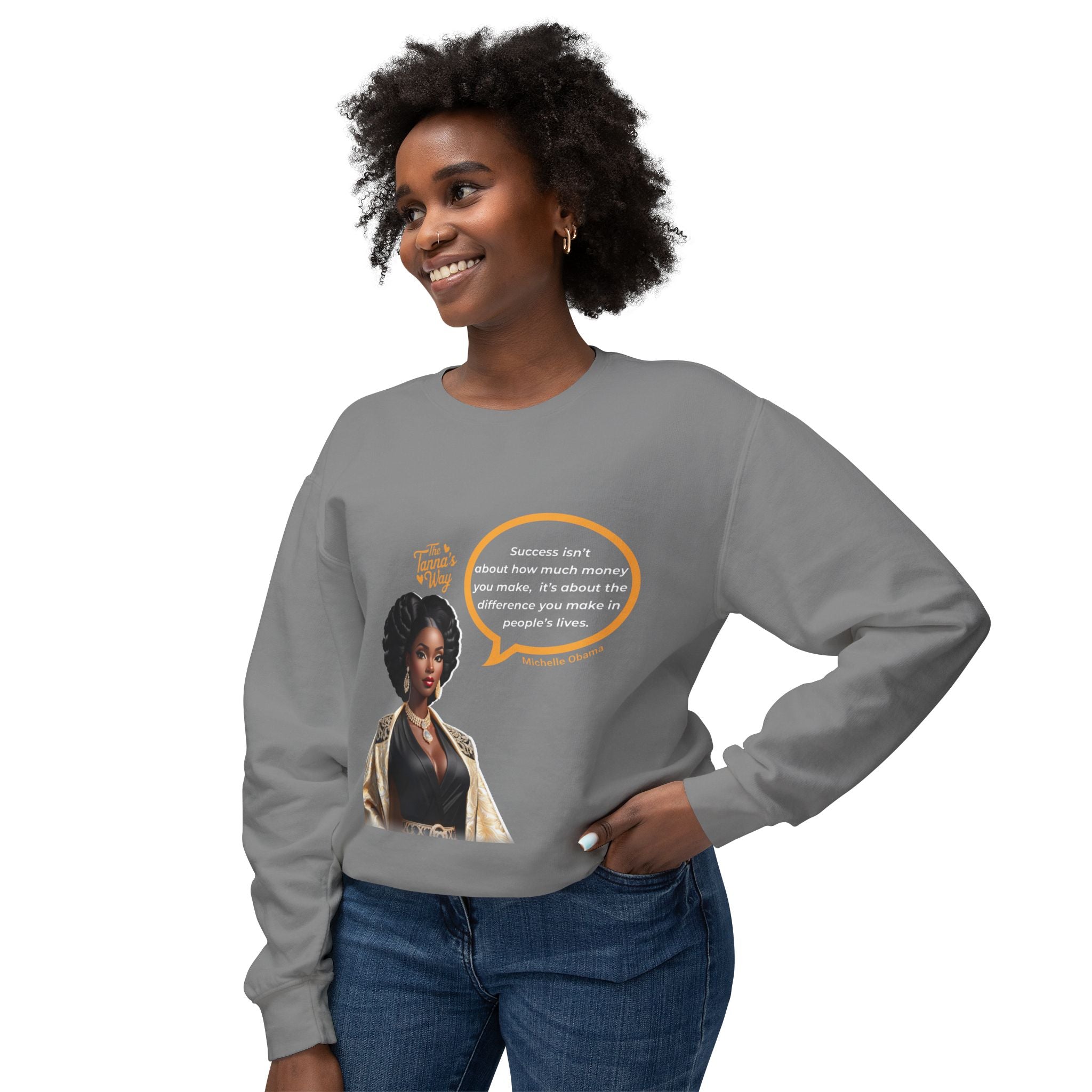 Michelle Obama | Unisex Lightweight Crewneck Sweatshirt
